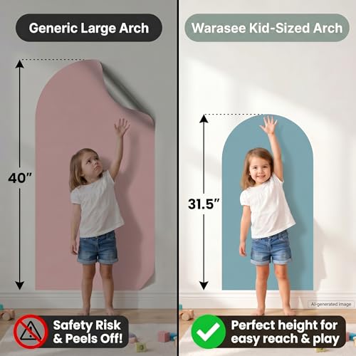Magnetic Arch Wall Decal - Kids Peel-and-Stick Chalkboard Play Surface
