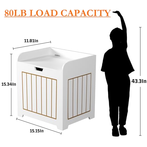 Small Wooden Cube Storage Organizer Box for Entryway and Bedroom