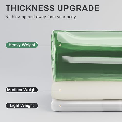 Heavy Duty EVA Shower Curtain Liner, 72x72 Inch Clear Green Weighted Liner