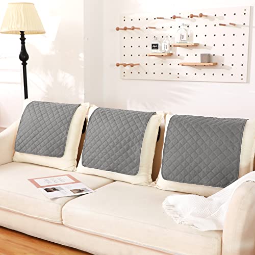 Recliner Headrest Protector Cover for Sofa and Chair - Light Gray