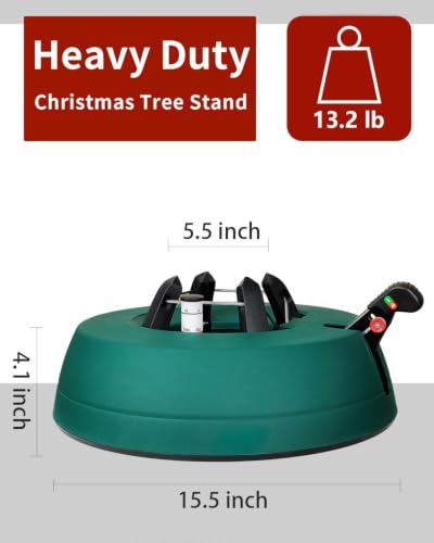 Real Christmas Tree Stand with Foot Pedal & Water Reservoir - Fits up to 10ft
