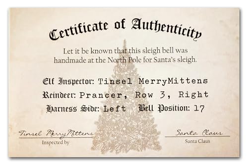 Christmas Sleigh Bell Gift Set with Replica Ticket and Certificate