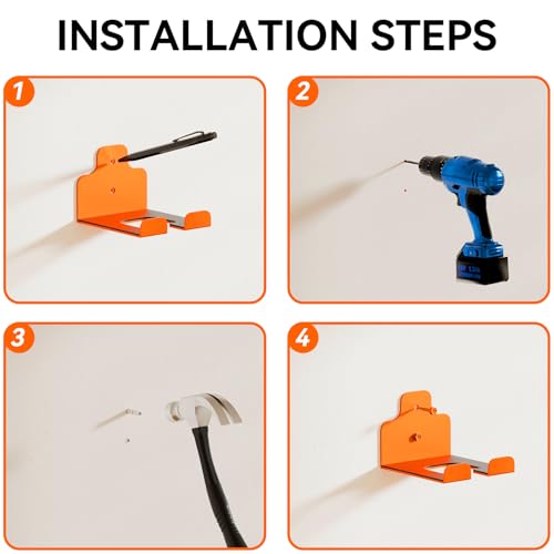 Garage Trimmer Rack Wall Mounted Power Tool Hanger for Garden Tools