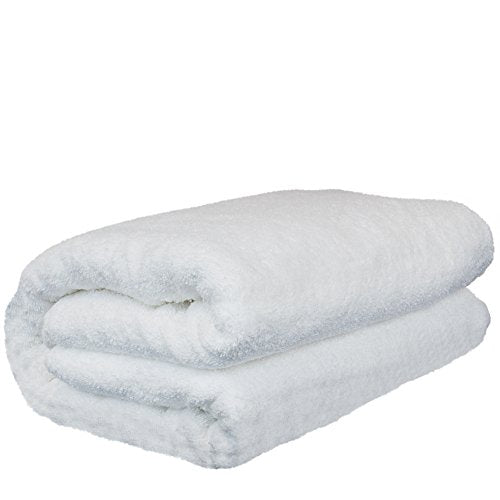 Oversized Turkish Cotton Bath Sheet, 40x80 Inch Heavyweight Towel, White