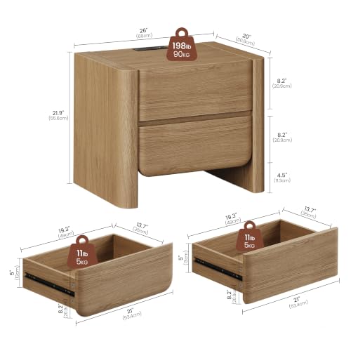 ModernMate 3-Piece Bedroom Furniture Set with Dresser & Nightstands, Walnut Finish