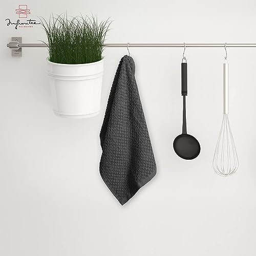 100% Cotton Kitchen Towels 6-Pack - 15x25 Absorbent Tea & Dish Towels