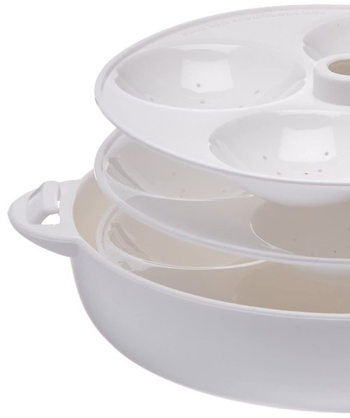 Milton Microwave Idli Maker and Steamer, Makes 12 Idlis, White