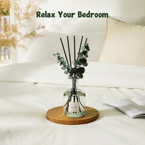 Wild Mint & Eucalyptus Reed Diffuser Set with Dried Leaves (6.76 oz)