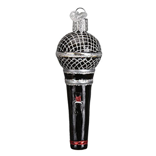 Handcrafted Glass Microphone Christmas Tree Ornament