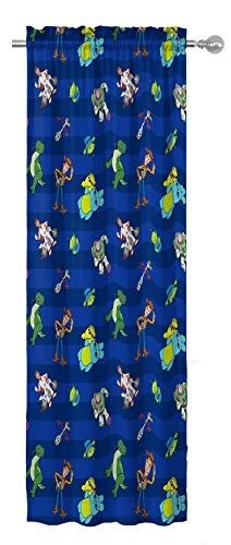 Kids Character Window Drapes - 4-Piece Curtain Set with Tiebacks, 63 Inch
