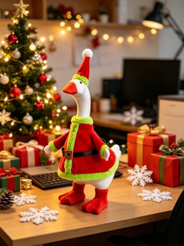 Mini Desk Goose Christmas Outfit Set - 7 Inch Holiday Decorations