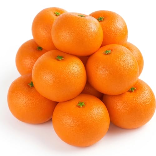 12PCS Artificial Oranges - Lifelike Faux Fruit for Home Decor