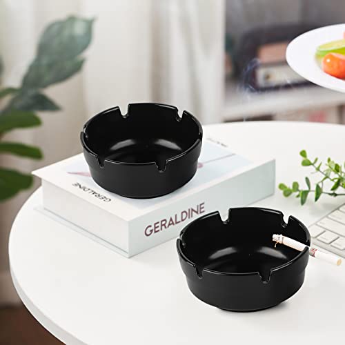 6-Piece Stackable Plastic Ashtray Set for Indoor and Outdoor Use