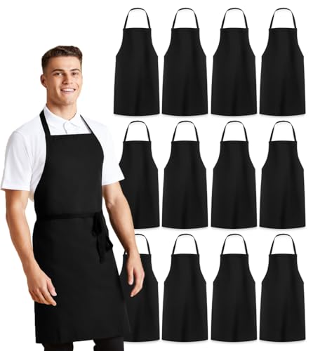 Unisex Kitchen Apron with Extra Long Ties - Durable Polyester Chef Apron