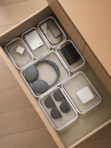 3-Piece Large Clear Plastic Zippered Storage Organizer Pouches