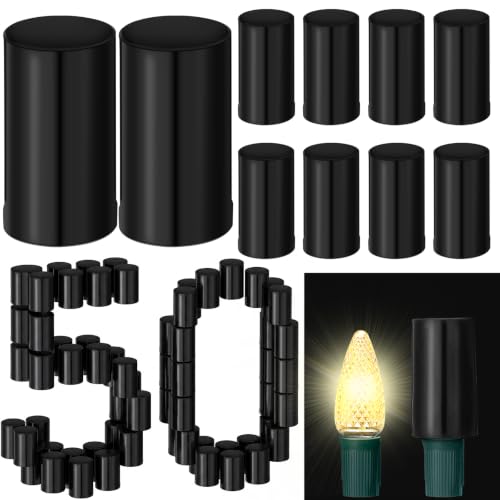 Cinnvoice 50 Pcs No Glow C9 Christmas Bulb Light Caps for String Lights