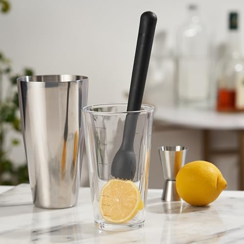 TRUE Black Muddler for Cocktails, Fruits, Herbs & Spices, 8.25" Bar Tool