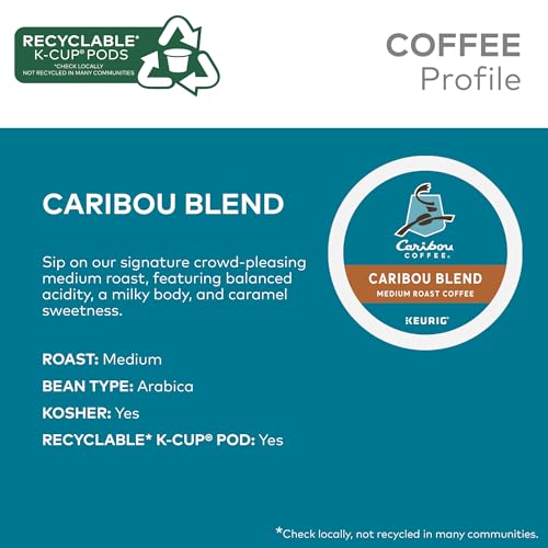 Caribou Coffee Medium Roast Coffee Pods 32 Count