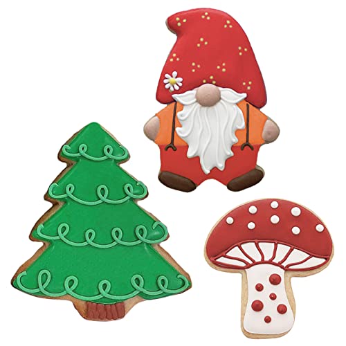 Ann Clark 3-Pc Gnome Enchanted Woodland Cookie Cutter Set — Made in USA
