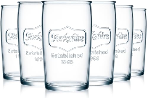 16 oz Mason Jar Drinking Glasses - Set of 6 Vintage Glass Tumblers
