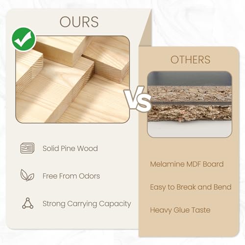 8-Cube Solid Wood Storage Organizer with 4 Foldable Fabric Bins