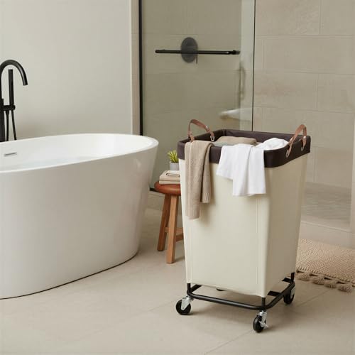 160L Rolling Laundry Basket with Wheels, Large Portable Laundry Hamper