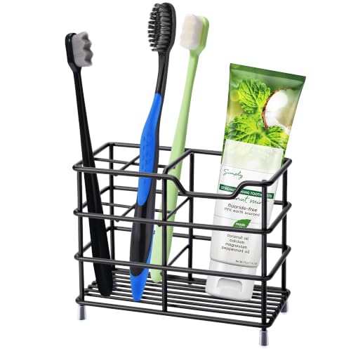 Urbanstrive Stainless Steel Toothbrush Holder Stand - Black Small