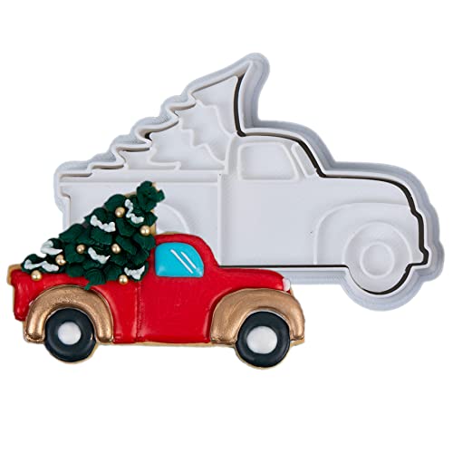 Flycalf Christmas Cookie Cutters Truck With Christmas Tree 3.5" – PLA Bakeware Molds