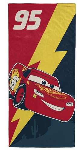 Disney Pixar Cars Kids Beach Towel - 100% Cotton Absorbent Bath Towel