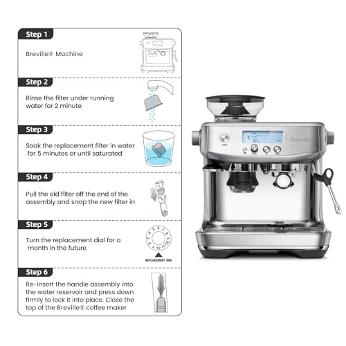 12-Pack Espresso Machine Water Filters - Charcoal Replacement Cartridges
