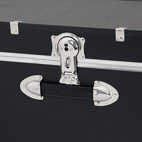 Seward Trunk Rover Black Storage Chest with Wheels & Lock, 30-Inch