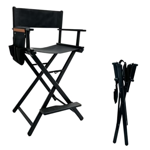 30-Inch Extra Tall Folding Director Chair, Lightweight Makeup Artist Chair