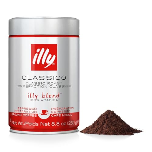 illy Classico Medium Roast Ground Espresso Coffee 8.8 oz Tin