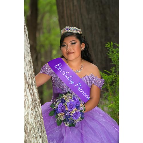Customizable Purple Satin Sash for Weddings, Birthdays & Graduations