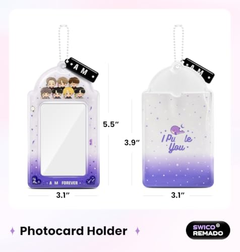Cute Animal Photocard Holder Keychain for 3.8 x 2.8 Inch Cards