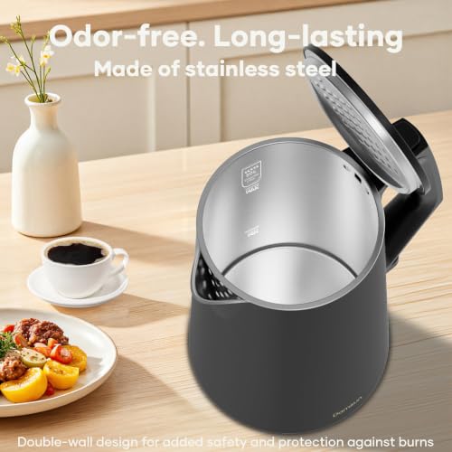 1.7L Stainless Steel Electric Kettle, Cool-Touch Rapid Boil Water Boiler