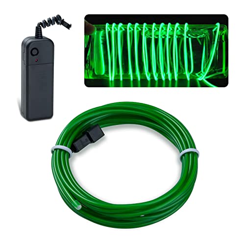 Lychee 9ft Jade Green EL Wire Neon Light for Parties Halloween Decorations