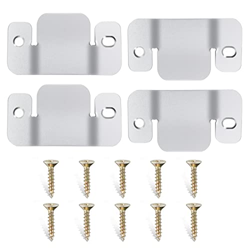 Heavy Duty Metal Sectional Couch Connectors with Screws - 4 Pack