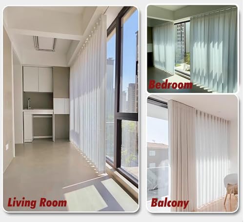 Recessed Ceiling Curtain Track System, 12ft Cuttable Aluminum Sliding Rail