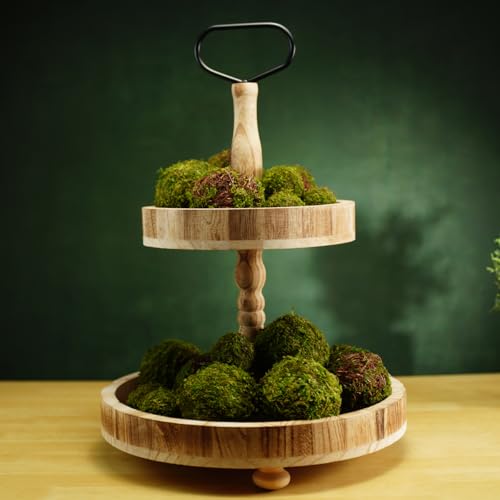 18-Piece Decorative Moss and Rattan Ball Set for Bowl and Vase Fillers
