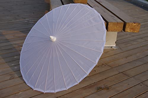 33-Inch Plain Bamboo Parasol Umbrella for Weddings and Photo Props
