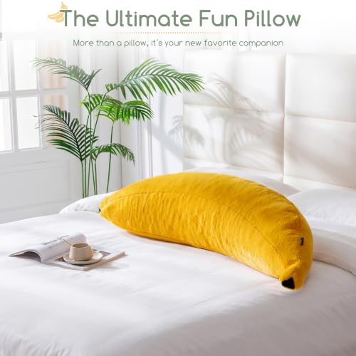 Banana Shape Memory Foam Body Pillow - Soft Decorative Cushion
