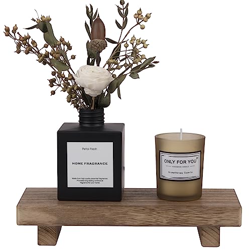 Small Wood Pedestal Tray, 8.7-Inch Farmhouse Bathroom Soap Holder