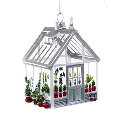 Cody Foster Silver Reclaimed Greenhouse Ornament – Detailed Miniature Garden Decor