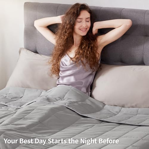 Cooling Weighted Blanket Queen Size 60x80 20lbs - Ultra Soft and Cozy