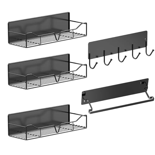 5-Pack Heavy-Duty Magnetic Storage Shelves for Laundry Room and Kitchen