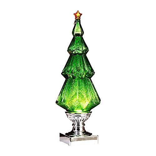 Raz Imports Lighted Holiday Tree Water Lantern – 13.75 Inch Acrylic Christmas Figurine