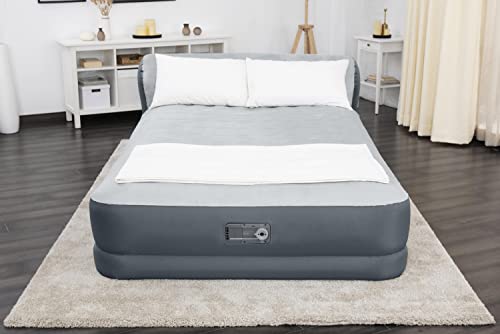 Queen Air Mattress with Built-in Pump & USB Charger - Soft Snugable Top