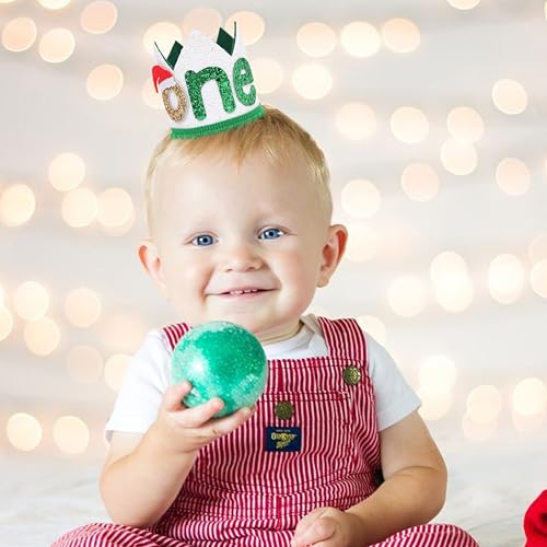 Baby First Christmas Crown - 1st Birthday Party Hat & Decoration