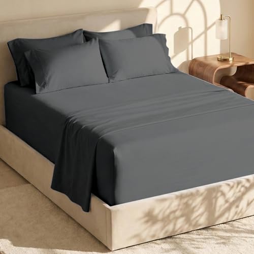 Hearth & Harbor Extra Deep Pocket King Sheets 6-Piece Grey Set